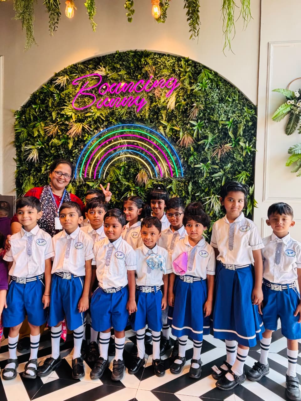 Students enjoying a group outing