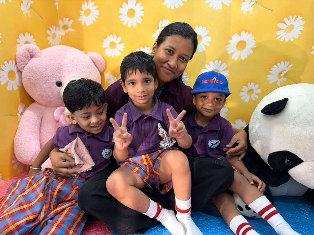 Children enjoying indoor play activities